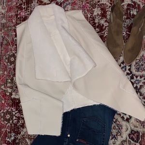 BlankNYC white faux shearling vest